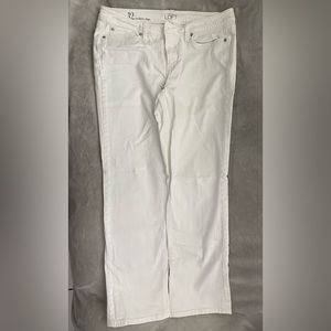 Loft modern crop white jeans size 12